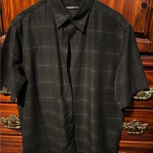 Axist Men's Black Plaid Button Down Shirt